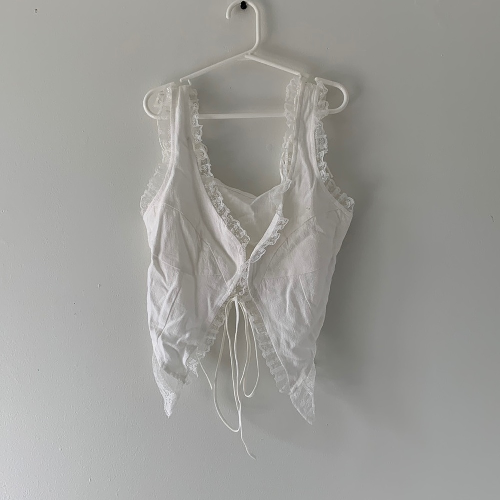 Viral Pinterest lace tie top